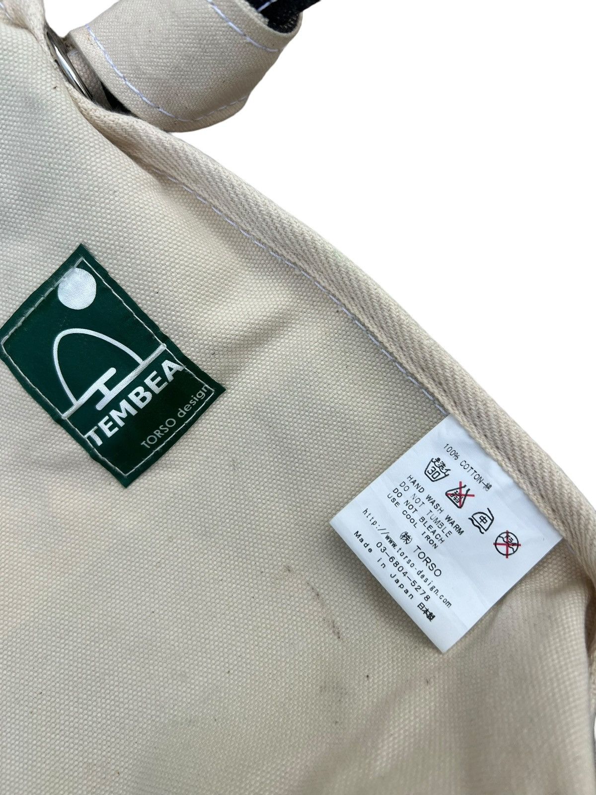 Vintage TEMBEA Japan Border Striped Waxed Canvas Cotton Bag Size ONE SIZE - 23 Thumbnail