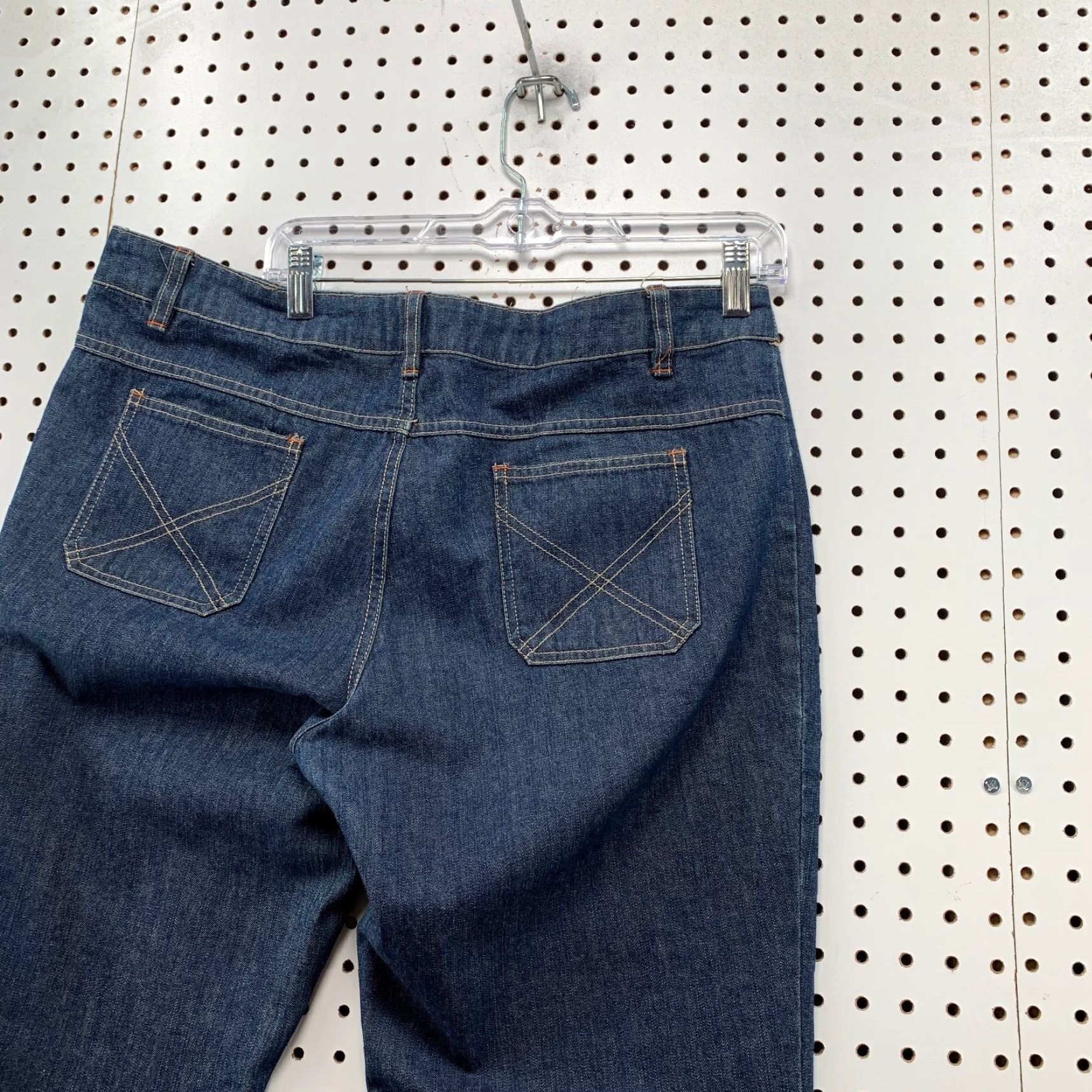 Old Navy VINTAGE Old Navy Jeans Womens 14 Blue Flared 5-Pocket Denim 36x31 Y2K Front Patch Pockets 90s Style Men/Women? Size 36" / US 14 / IT 50 - 7 Thumbnail