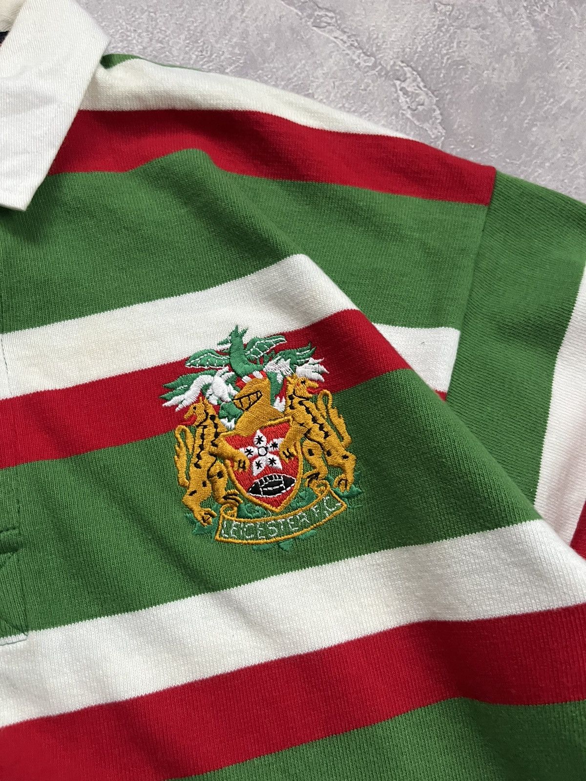 Cotton Traders Rare Vintage Cotton Oxford Leicester Tigers rugby jersey 90s Size US M / EU 48-50 / 2 - 3 Thumbnail
