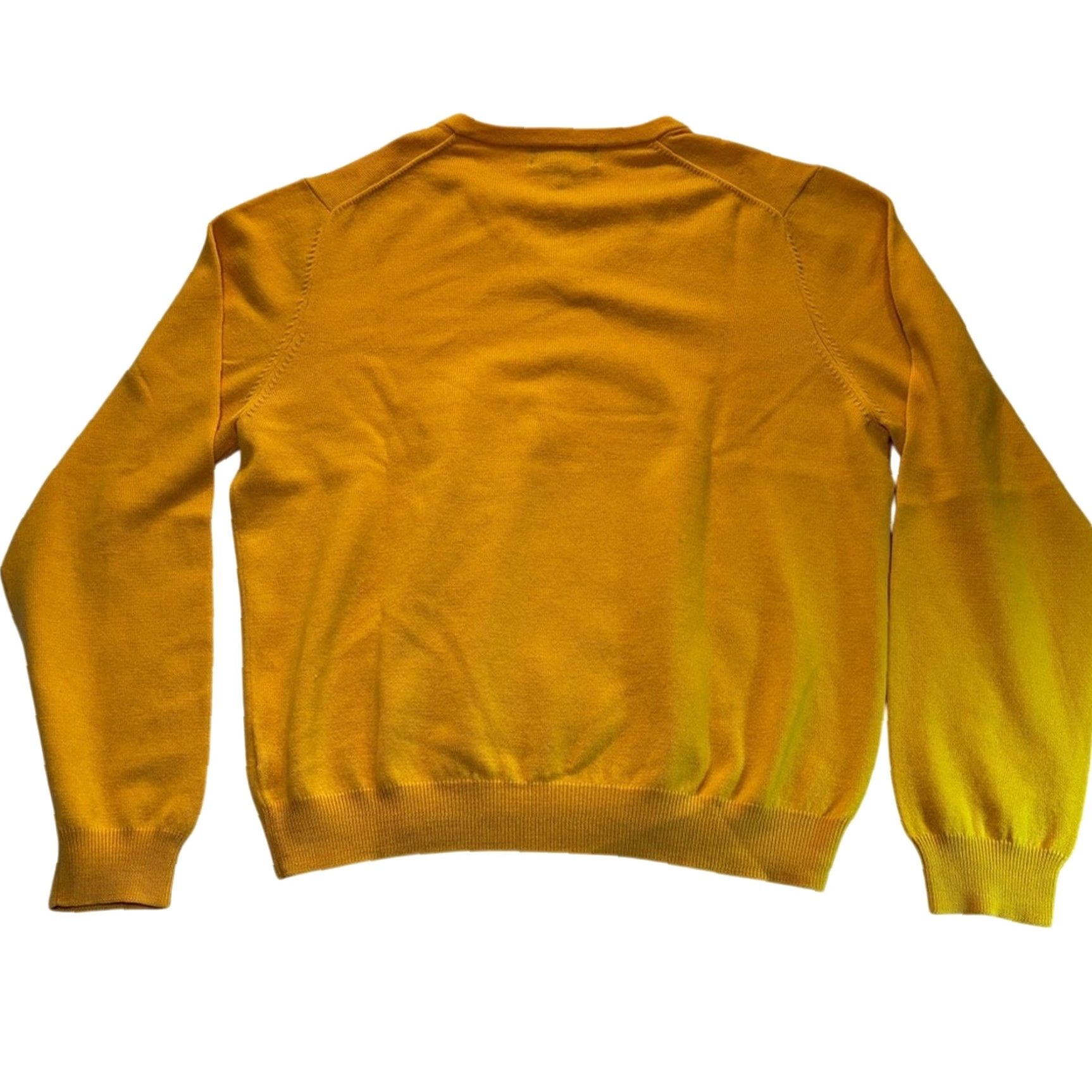 Brooks Brothers VTG Brooks Brothers Merino Wool V-Neck Sweater Yellow M Men Size US M / EU 48-50 / 2 - 2 Thumbnail