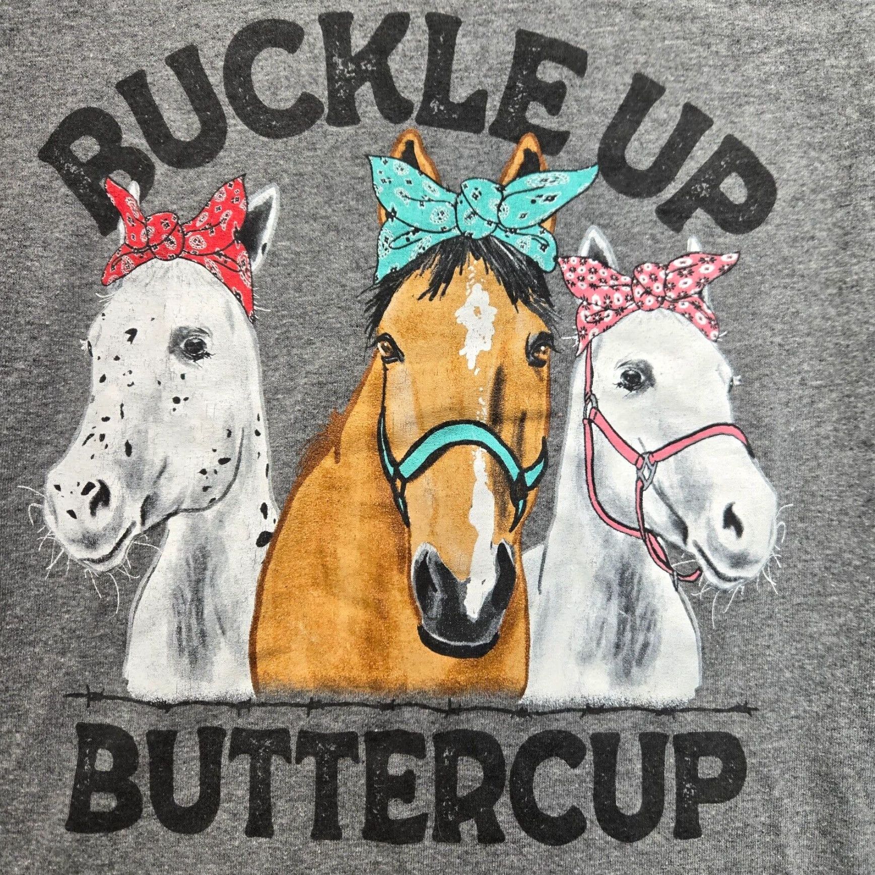 Vintage Gray Horse Tee Short Sleeve Women's Small T-Shirt Size S / US 4 / IT 40 - 2 Thumbnail