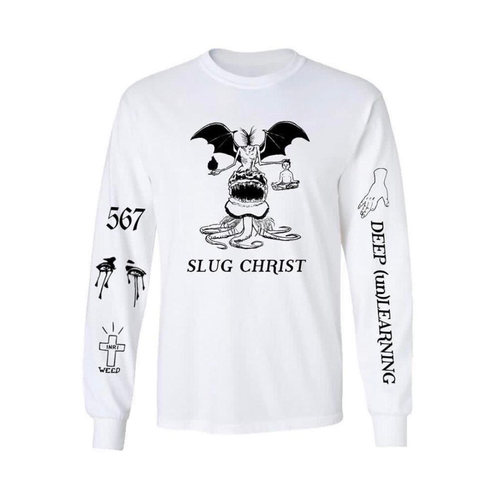 Other Slug christ "TRUE FACE OF GOD" white longsleeve Size US L / EU 52-54 / 3 - 5 Thumbnail