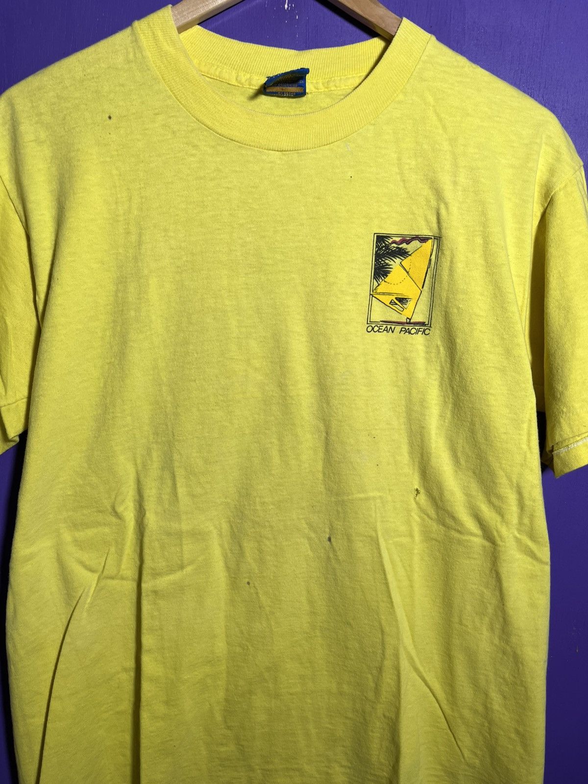 Ocean Pacific × Vintage Vintage 1986 Ocean pacific windsurfing mullet t-shirt Size US M / EU 48-50 / 2 - 3 Thumbnail