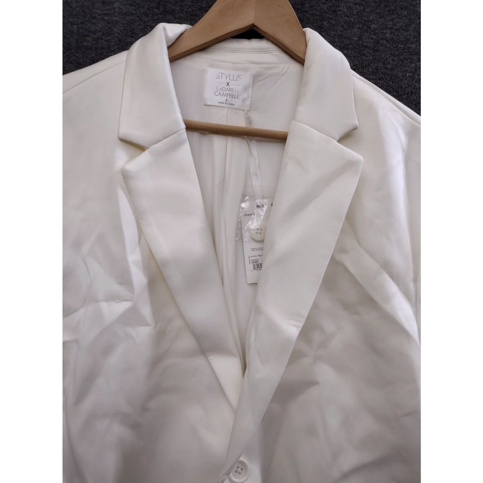 Vintage Stylus Jacket Formal Ivory 2 Button 2 Piece Suits L Men's shirt? Size 42R - 3 Thumbnail