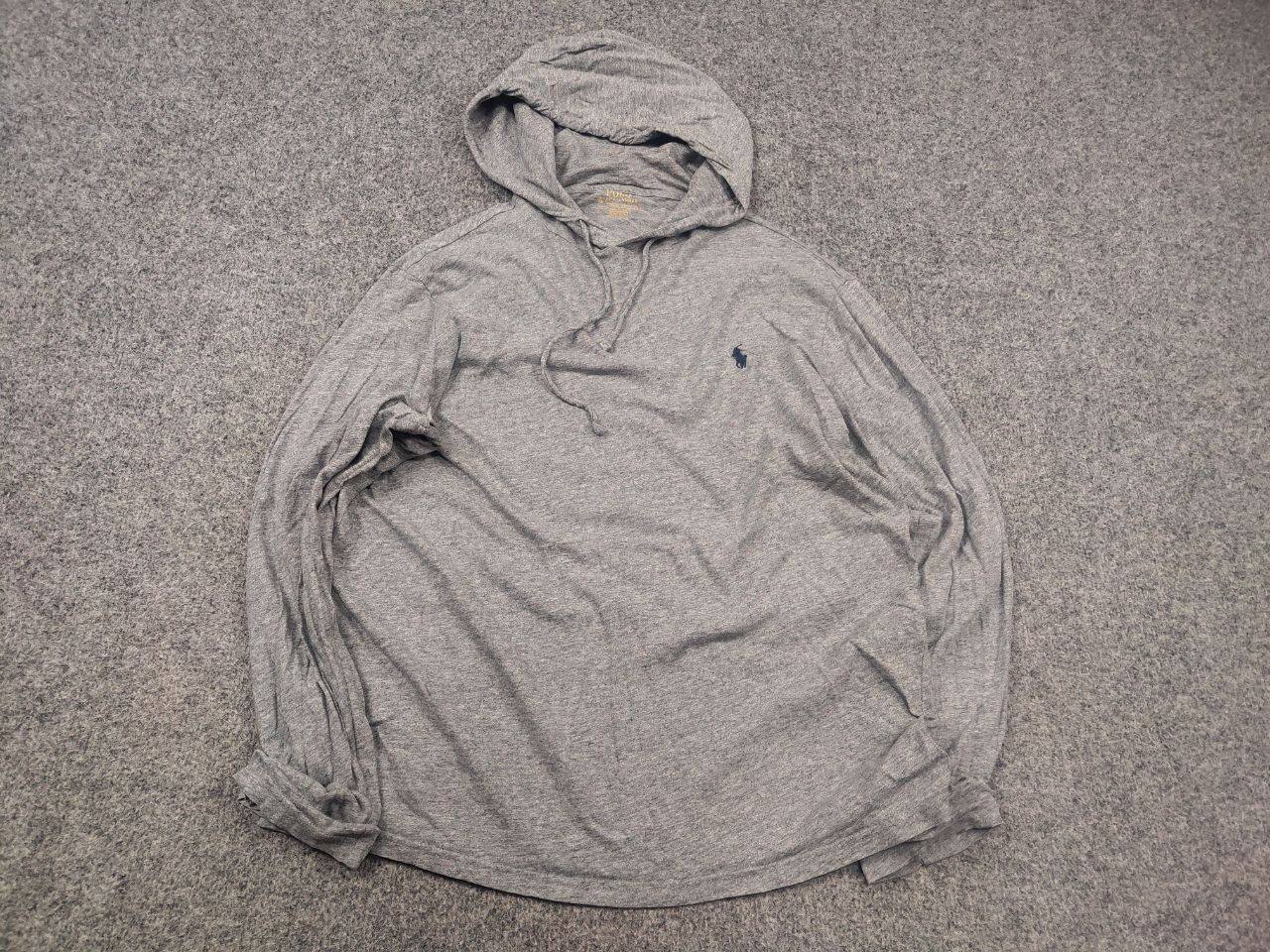 Polo Ralph Lauren Vintage Polo Ralph Lauren Light Gray Cotton Hoodie Y2K Style Size US M / EU 48-50 / 2 - 2 Thumbnail