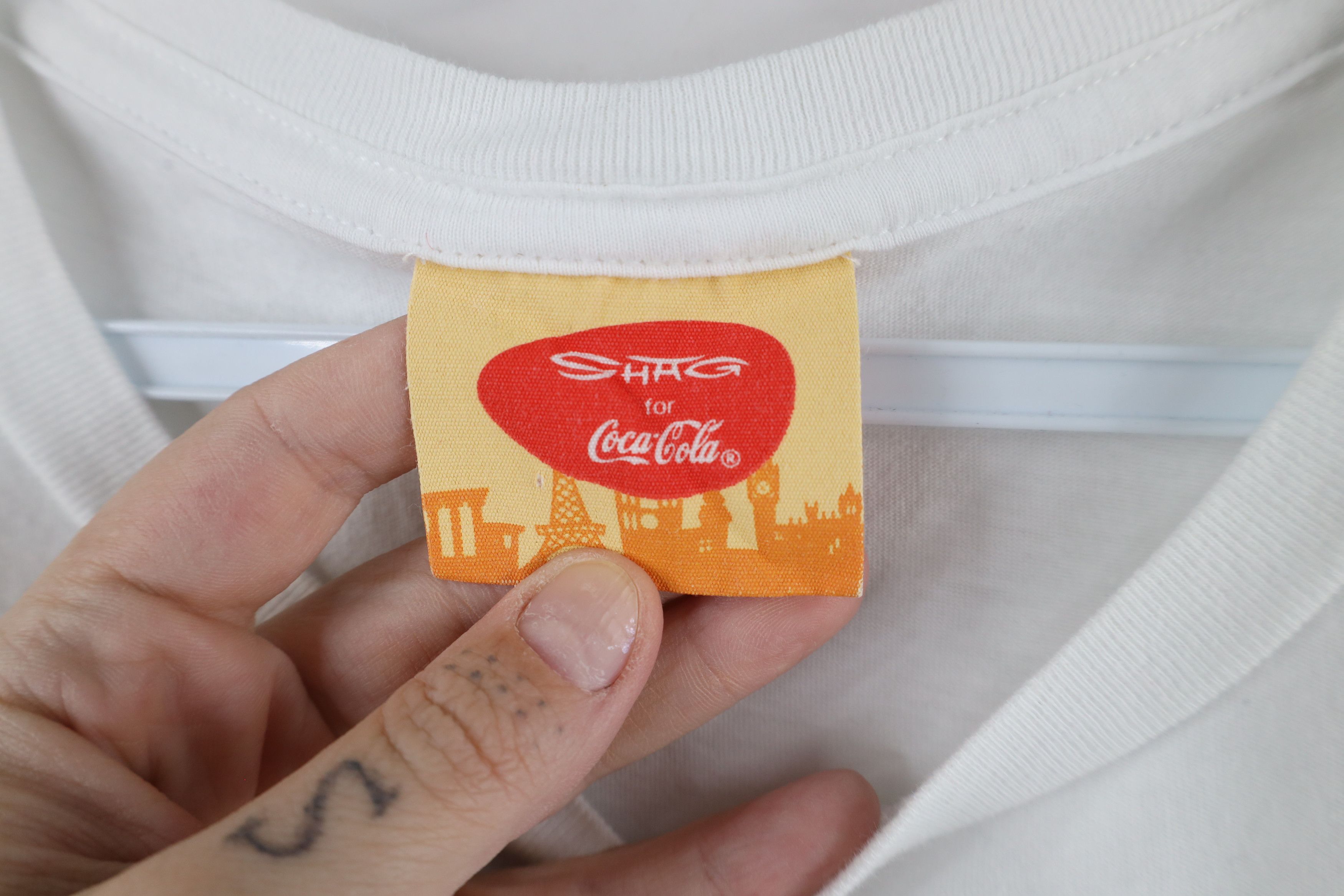 Coca Cola × Vintage Shag for Coca Cola London Short Sleeve T-Shirt White Cotton Size US L / EU 52-54 / 3 - 6 Thumbnail