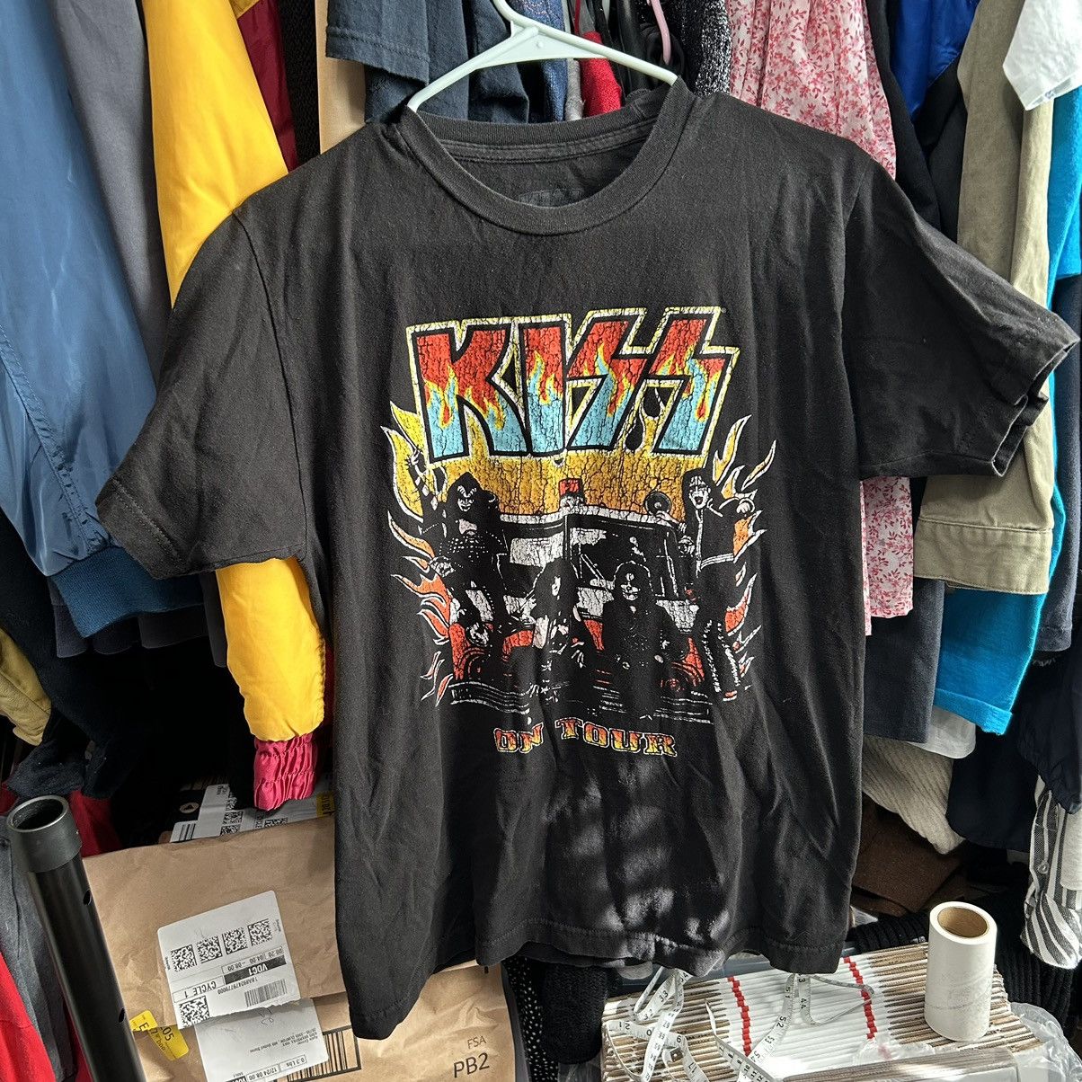 KISS KISS On Tour Black and Graphic Tshirt Size Medium - "Manuel" Size M / US 6-8 / IT 42-44 - 2 Thumbnail