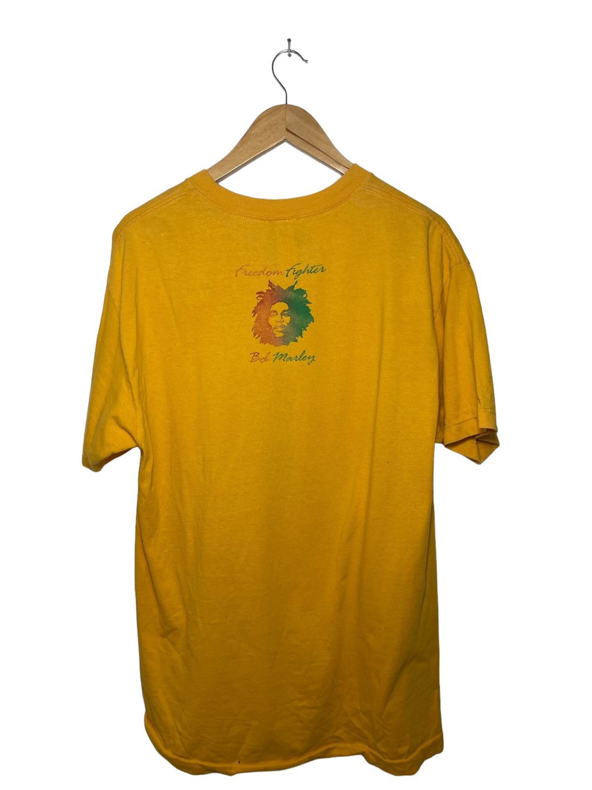 Band Tees × Bob Marley × Vintage Vintage Zion Rootswear Bob Marley Freedon shirt Size US L / EU 52-54 / 3 - 2 Thumbnail