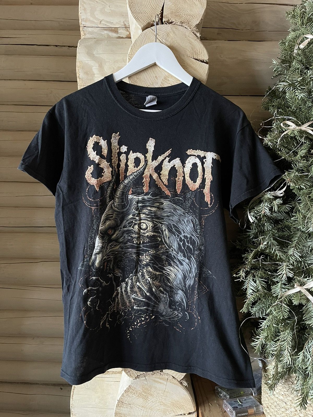 Y2K Slipknot print black t-shirt tee