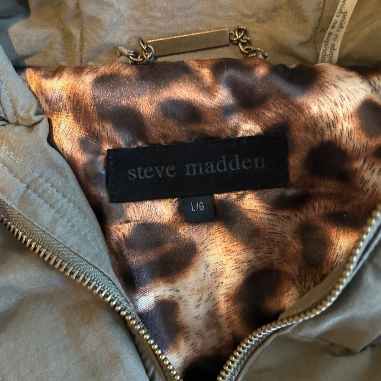 Steve Madden Steve Madden military green jacket w/ faux leather sleeves Size L / US 10 / IT 46 - 2 Thumbnail