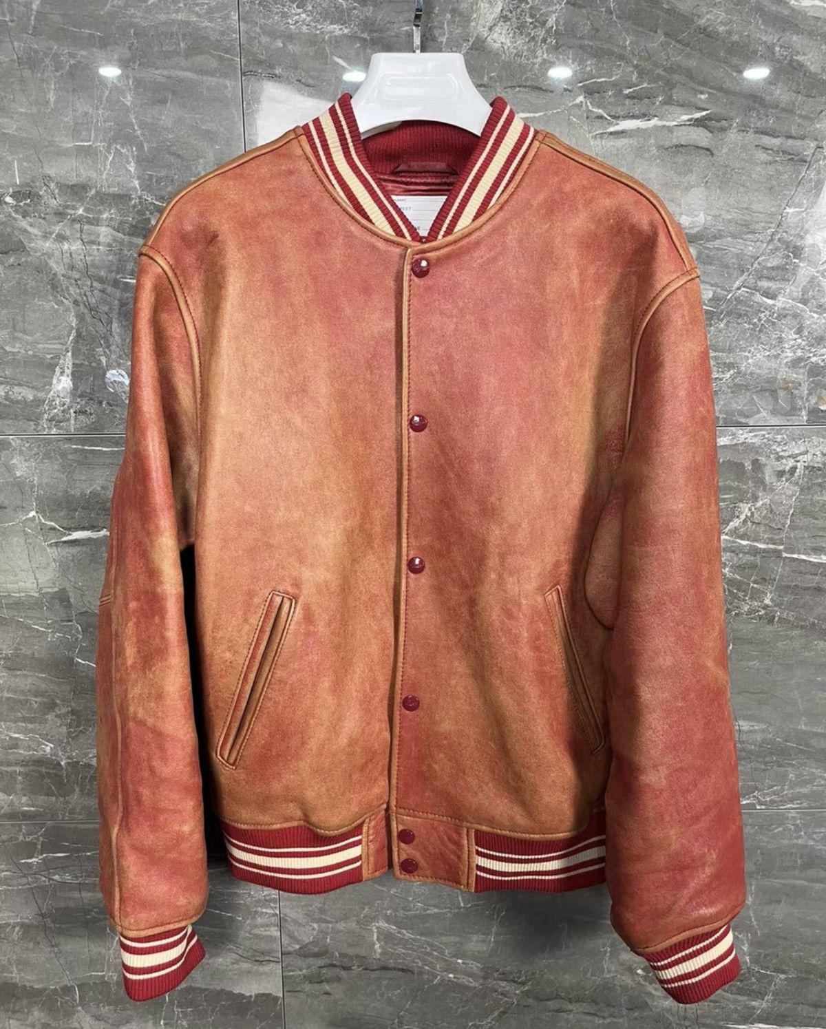 Supreme Supreme worn leather varsity Jacket brown Size US L / EU 52-54 / 3 - 1 Thumbnail