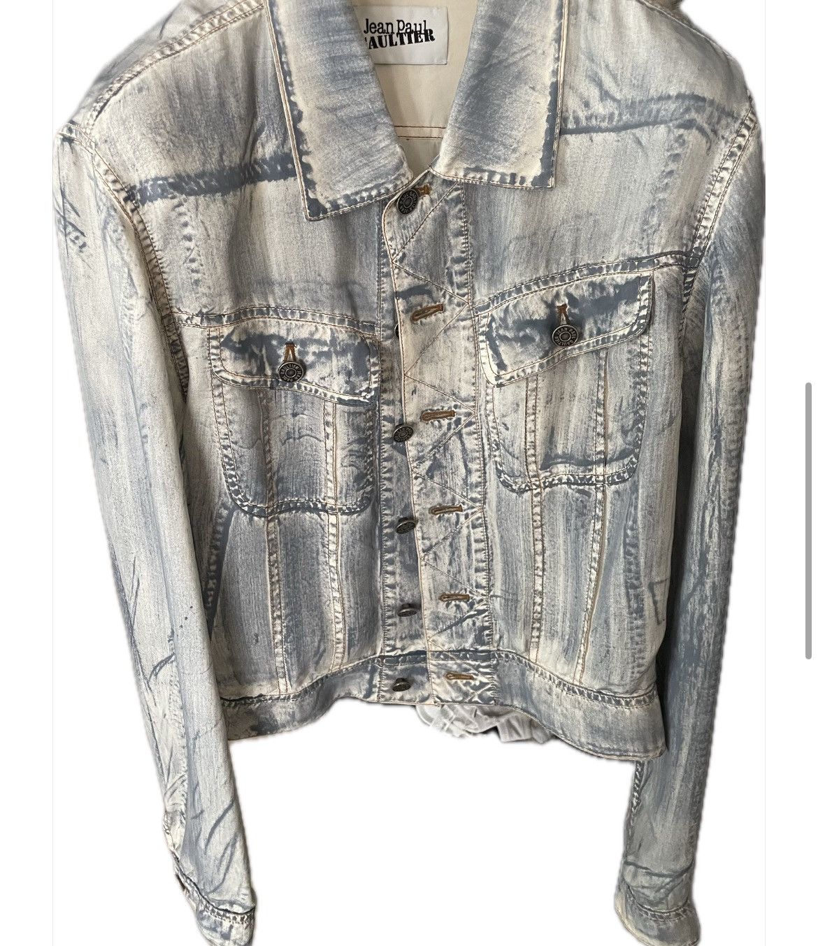Jean Paul Gaultier Denim effect silk set up Size S / US 4 / IT 40 - 4 Thumbnail