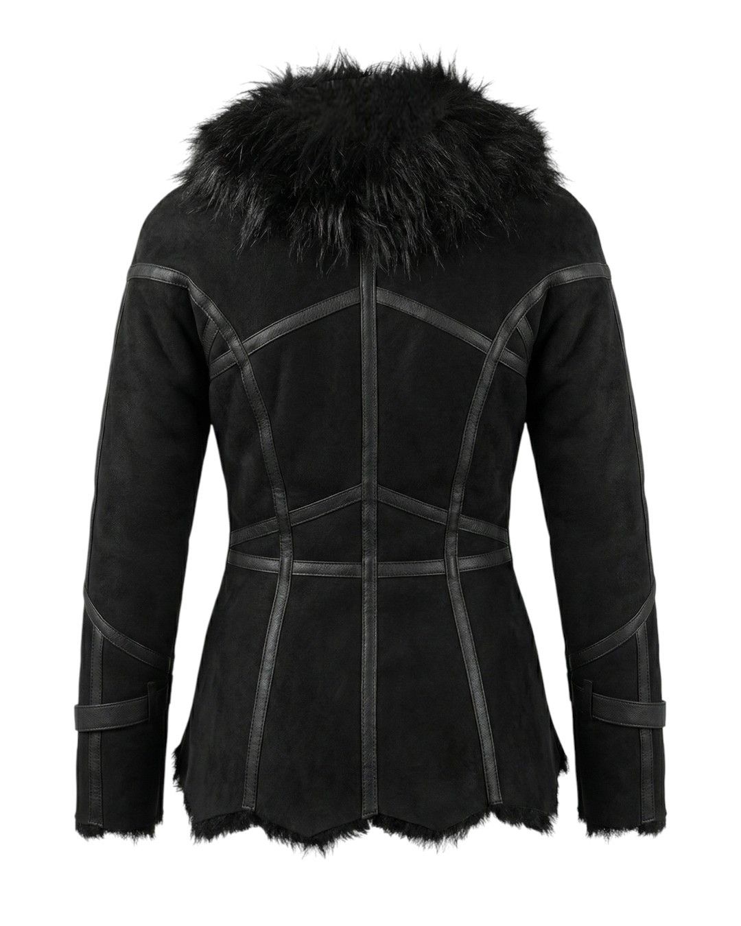 Roberto Cavalli MONGOLIAN LAMB FUR SUEDE LEATHER COAT Size M / US 6-8 / IT 42-44 - 2 Thumbnail