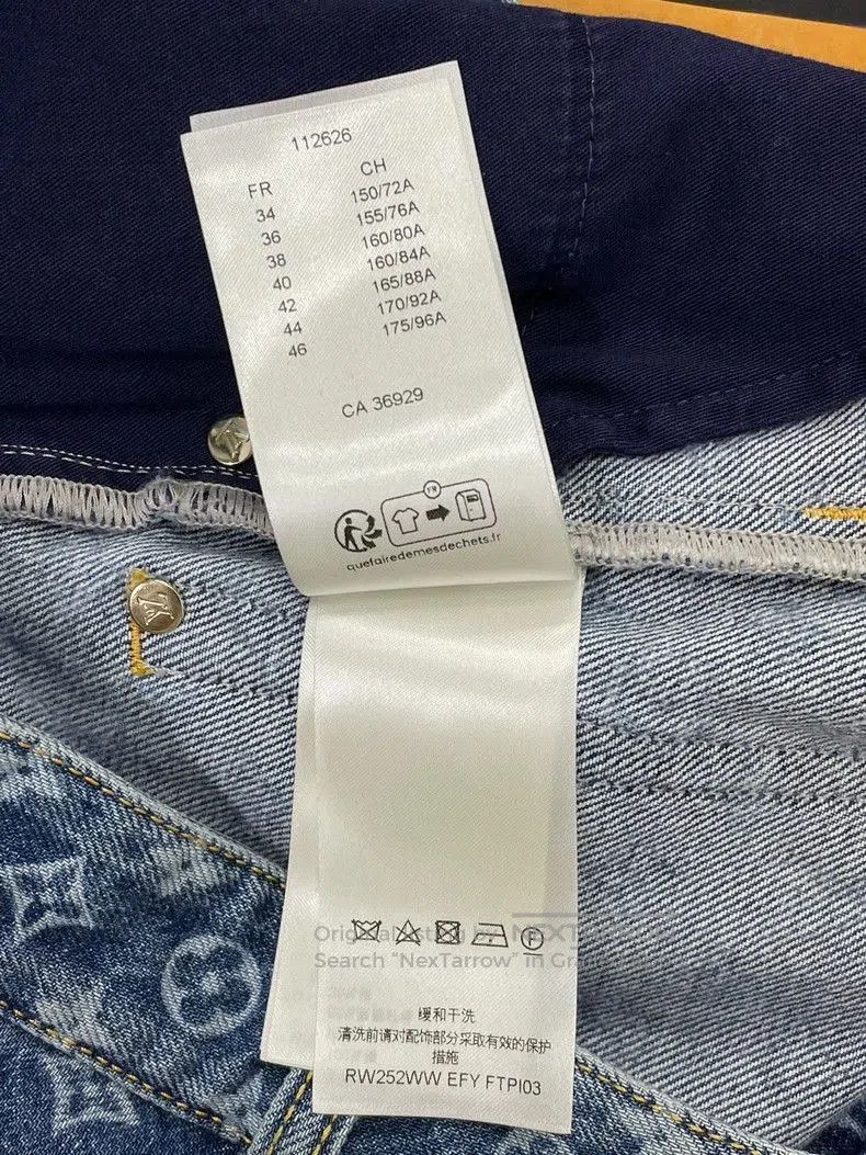 Louis Vuitton Louis Vuitton Blue Monogram High-Waist Denim Shorts. Size US 36 / EU 52 - 7 Thumbnail