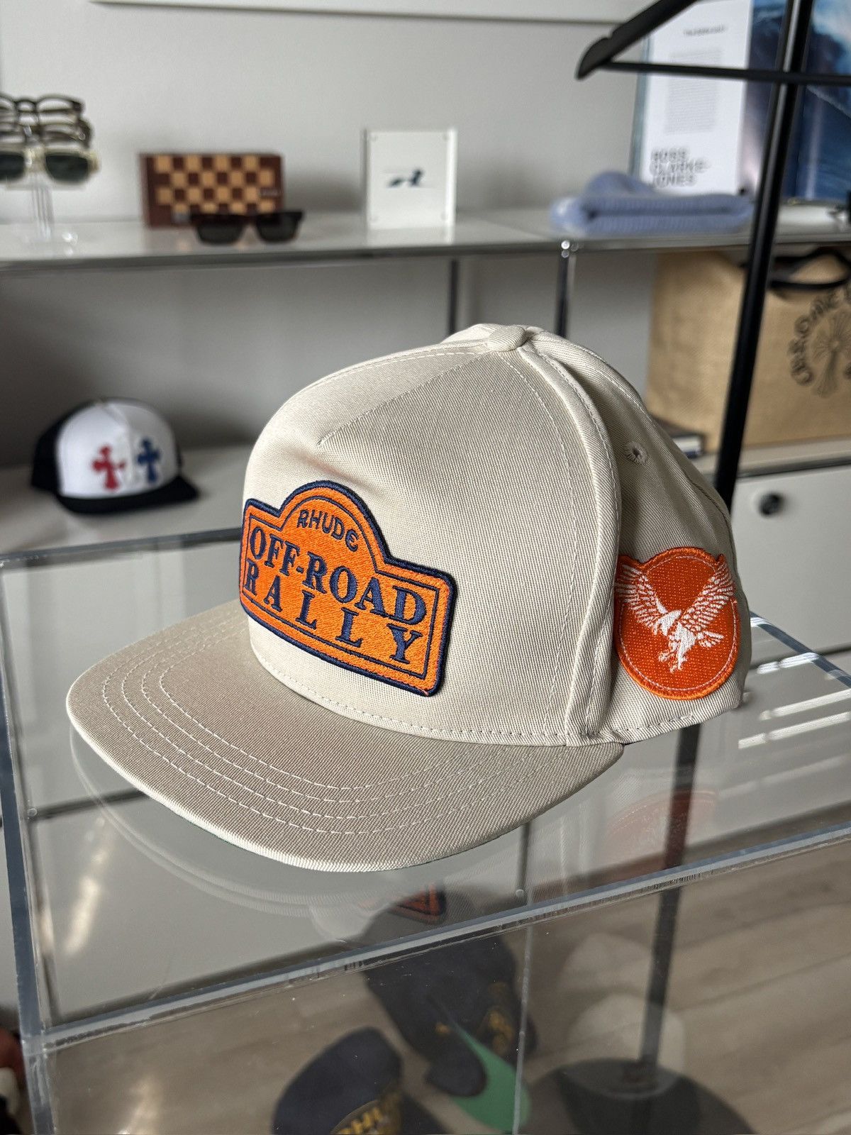 Rhude RHUDE | OFF ROAD RALLY PATCH LOGO HAT Size ONE SIZE - 4 Thumbnail