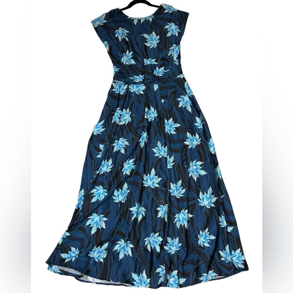 Designer eshakti Wayward Fancies Leaf Print Crepe Empire Dress 6 Size M / US 6-8 / IT 42-44 - 4 Thumbnail