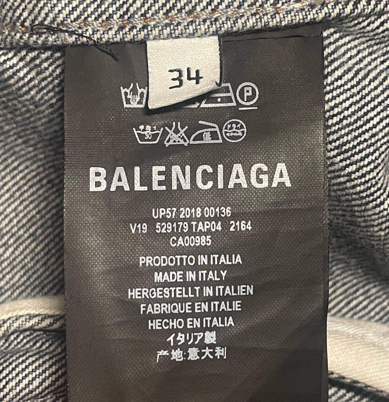 Balenciaga Balenciaga Distressed Graffiti Denim Jacket Size US XS / EU 42 / 0 - 6 Thumbnail
