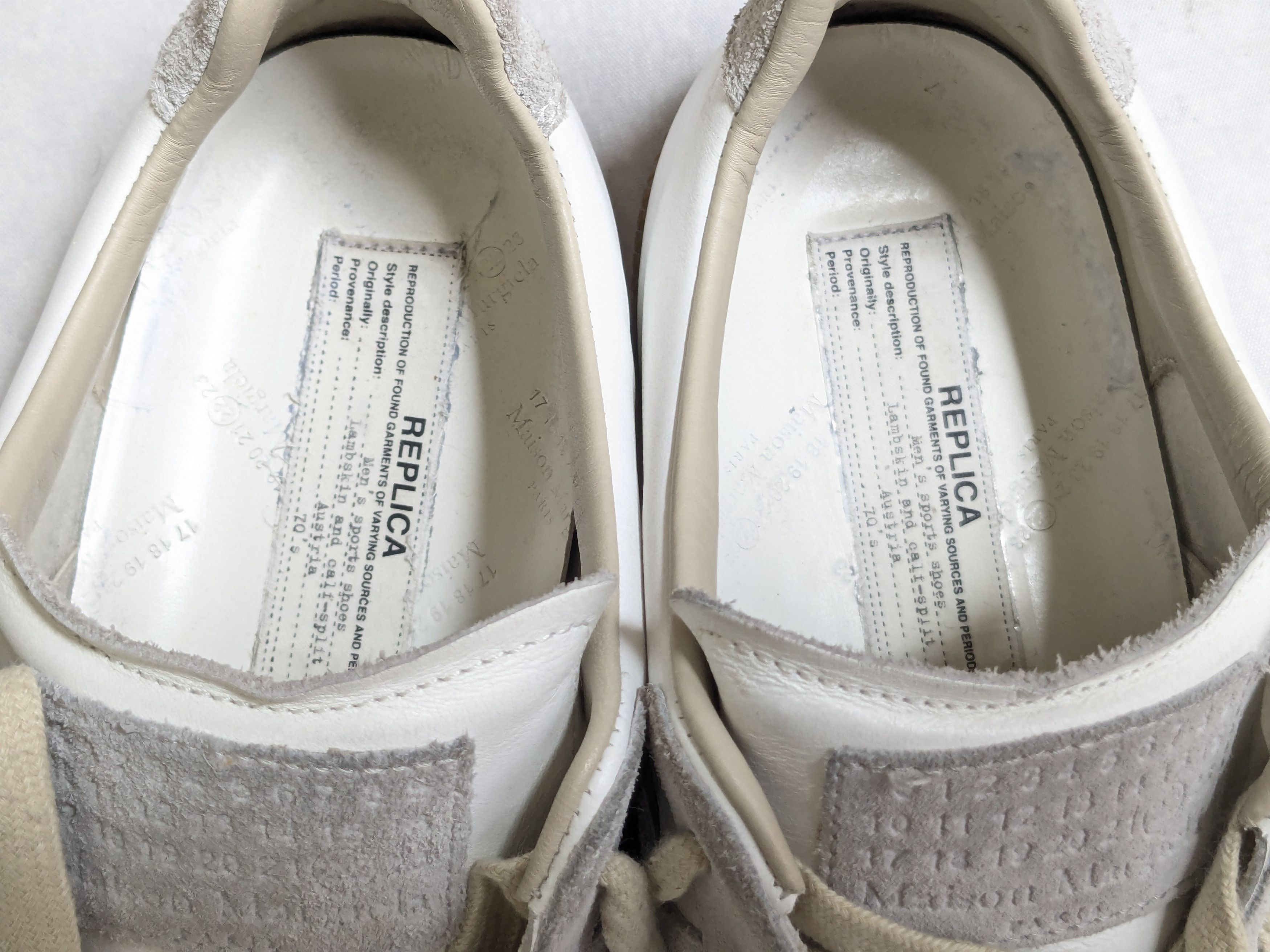 Maison Margiela Maison Margiela Replica GAT White Gray 11 44 Gum Low Size US 11 / EU 44 - 5 Thumbnail