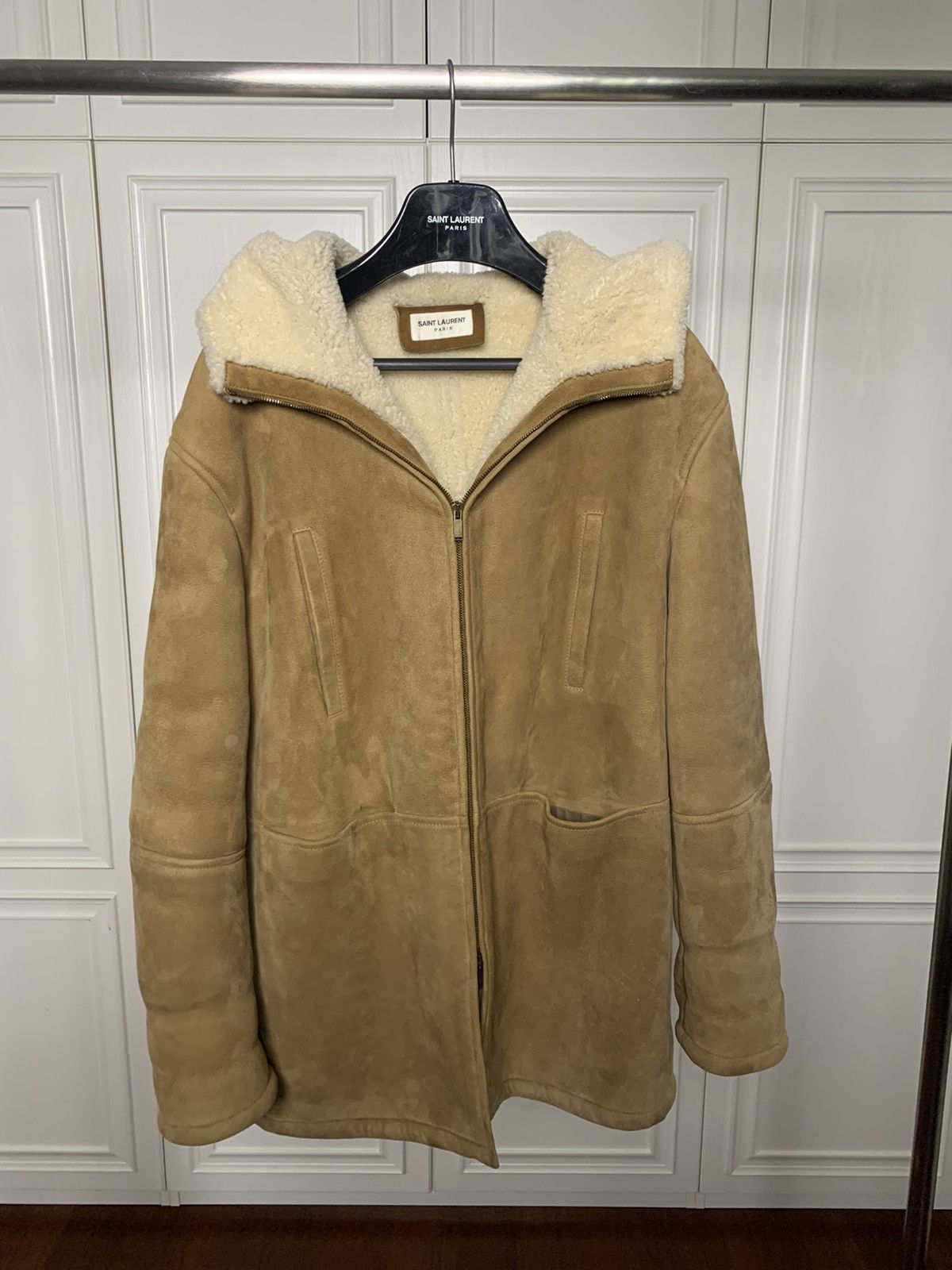 Saint Laurent Paris Saint Laurent 2019FW Tabacco Suede Shearling coat Size US S / EU 44-46 / 1 - 1 Thumbnail