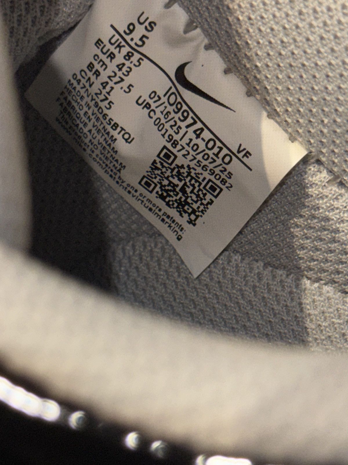 Nike Nike x Syna Air Force 1 '07 Black/Light Smoke Grey US 9.5 Size US 9.5 / EU 42-43 - 2 Thumbnail