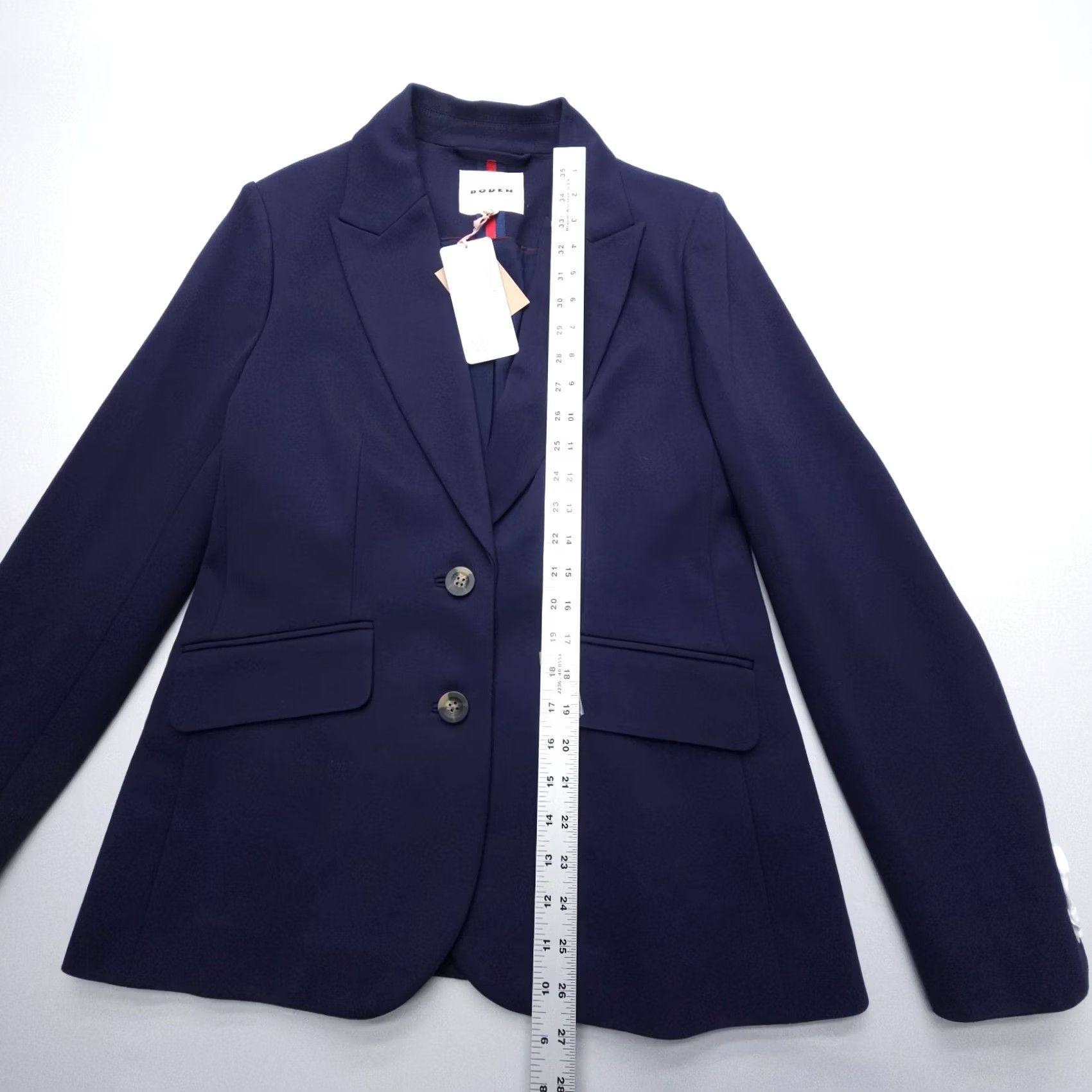 Boden Boden Marylebone Ponte Blazer Womens 8 R Navy Blue Career Preppy Stretch NWT Blazer Size M / US 6-8 / IT 42-44 - 7 Thumbnail