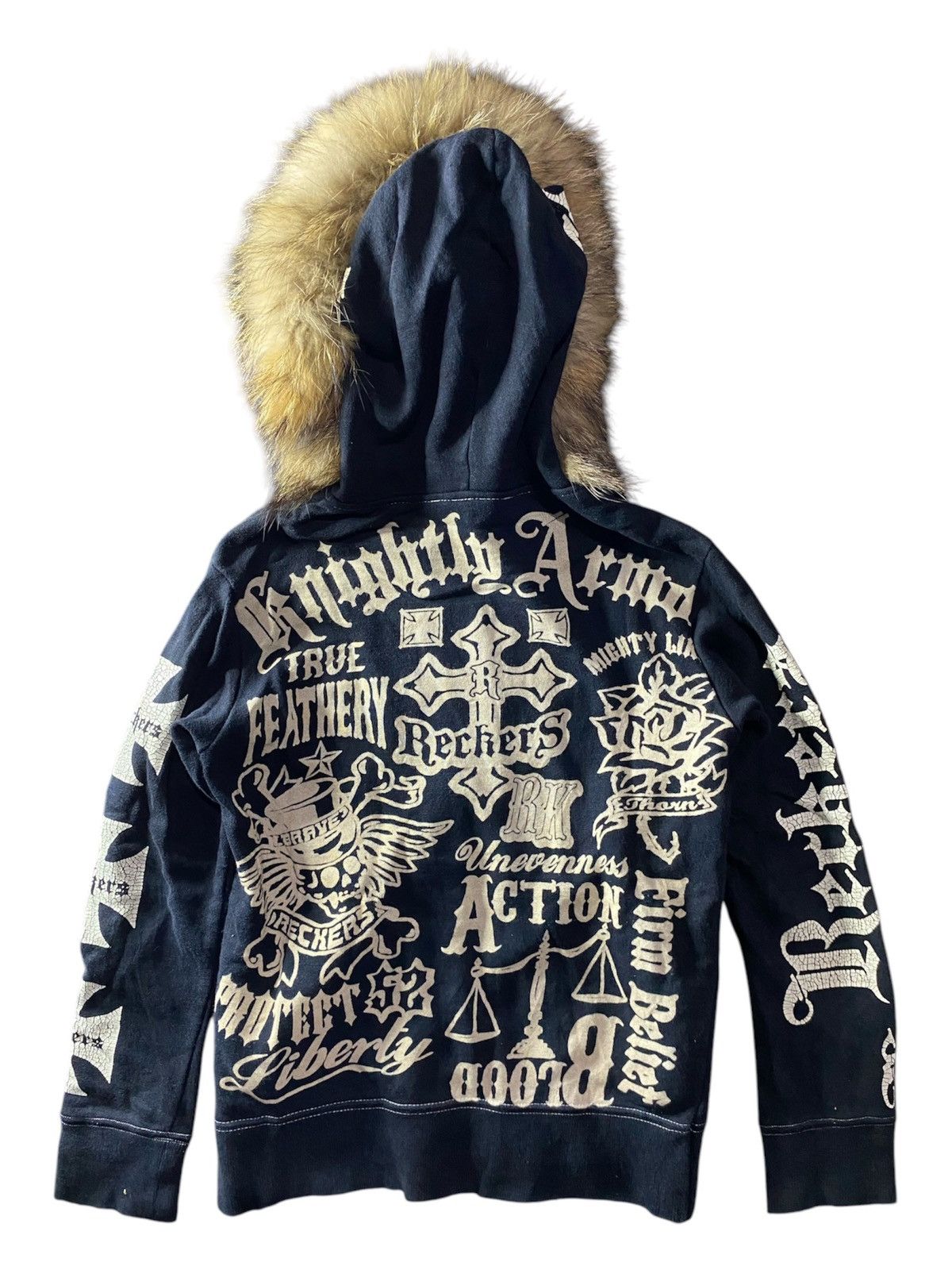 Japanese Brand reckers poem style fur hoodie Size US S / EU 44-46 / 1 - 2 Thumbnail