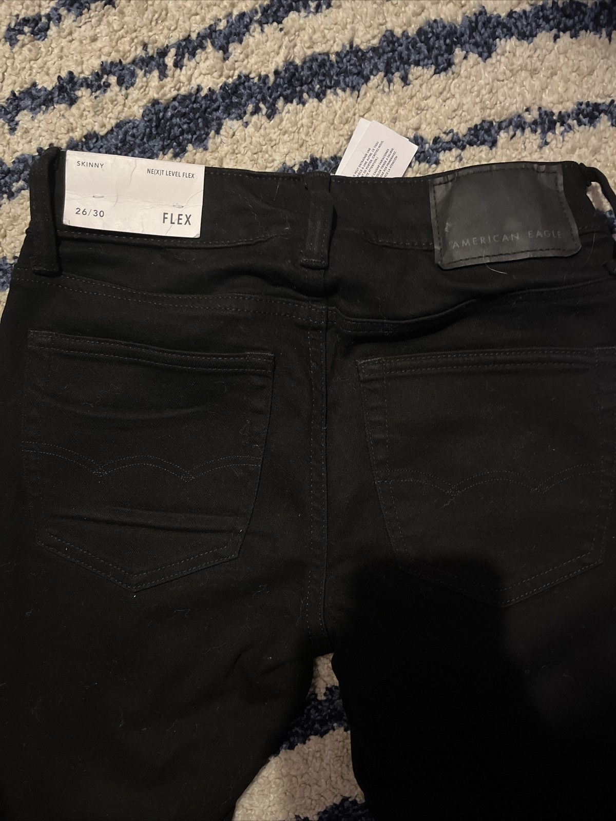 American Eagle Outfitters *New* American Eagle 26x30 Black Skinny Jeans Size US 26 / EU 42 - 3 Thumbnail