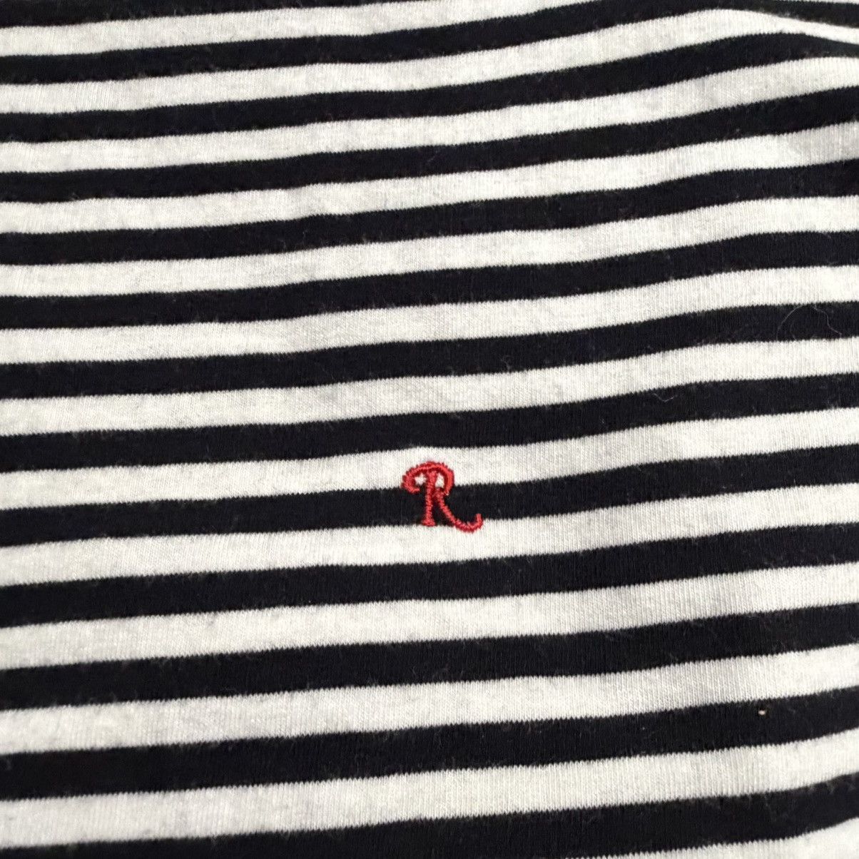 Raf Simons Raf Simons SS2007 stretchy striped r tee Size US S / EU 44-46 / 1 - 3 Thumbnail