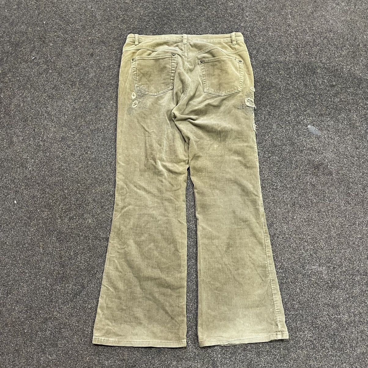 Vintage vintage corduroy pants bootcut jeans Y2K flared Size 30" / US 8 / IT 44 - 2 Thumbnail