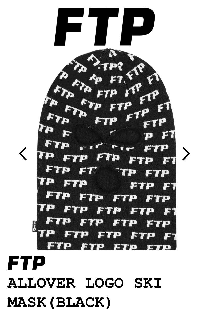 NEW FTP All Over Logo 2024 Balaclava - Black