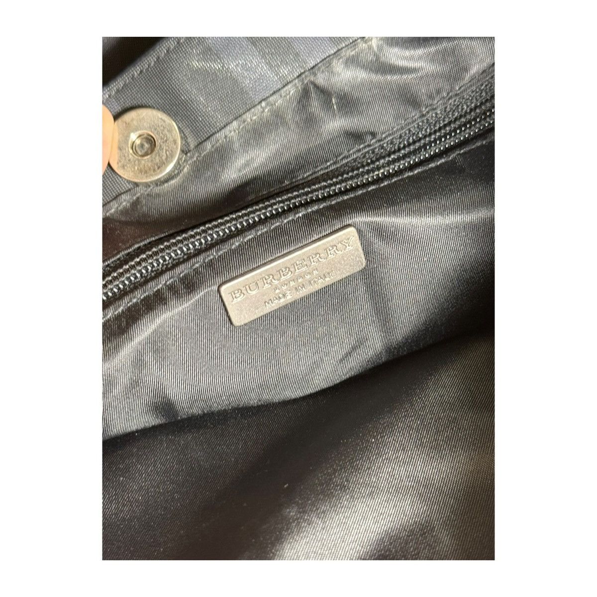 Burberry BURBERRY Nova Chek Hand Bag Coated Canvas Black Auth bs14826 Size ONE SIZE - 9 Thumbnail