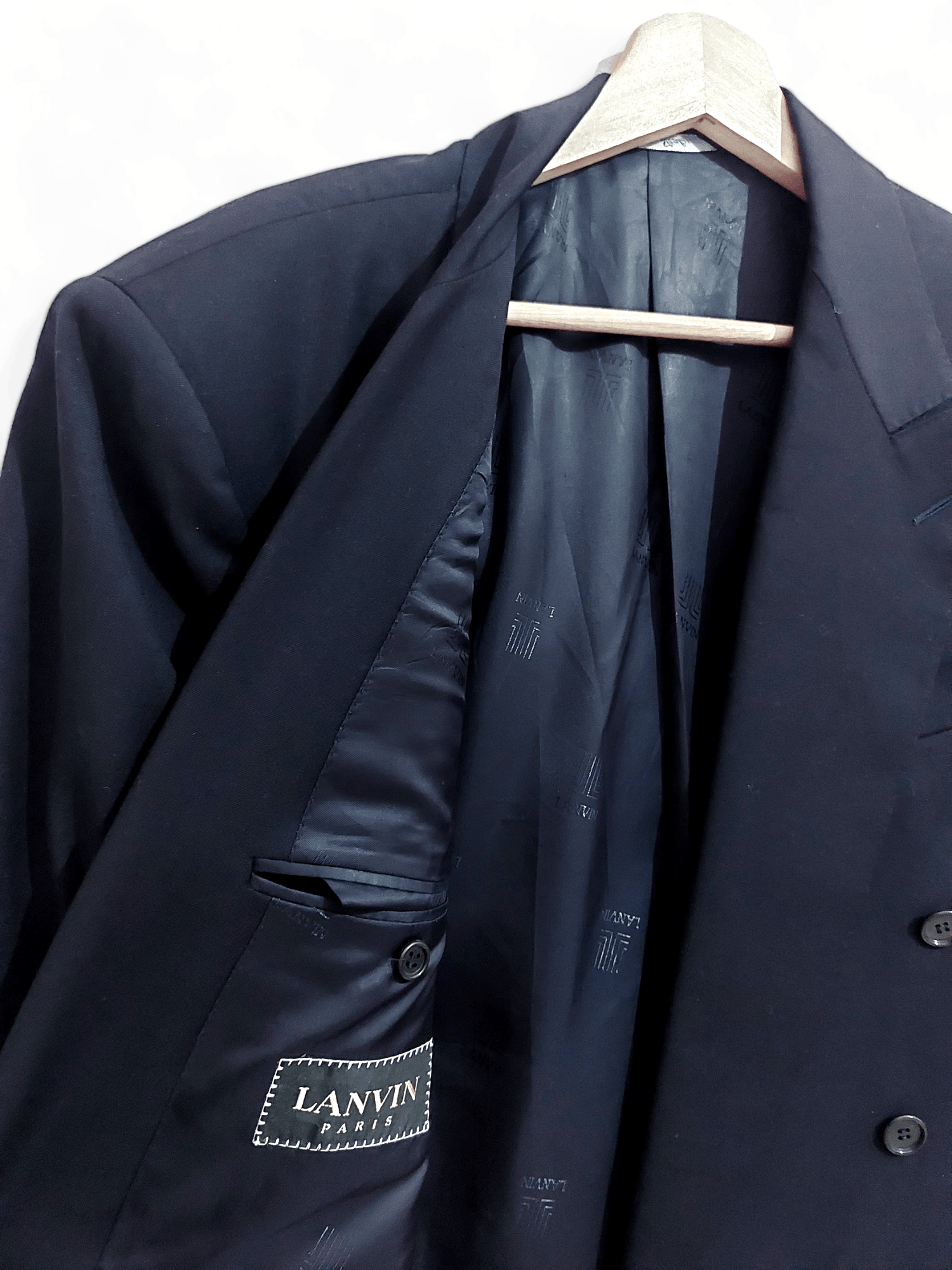 Lanvin Vintage Lanvin Paris Double Breasted Coat Size 44R - 3 Thumbnail