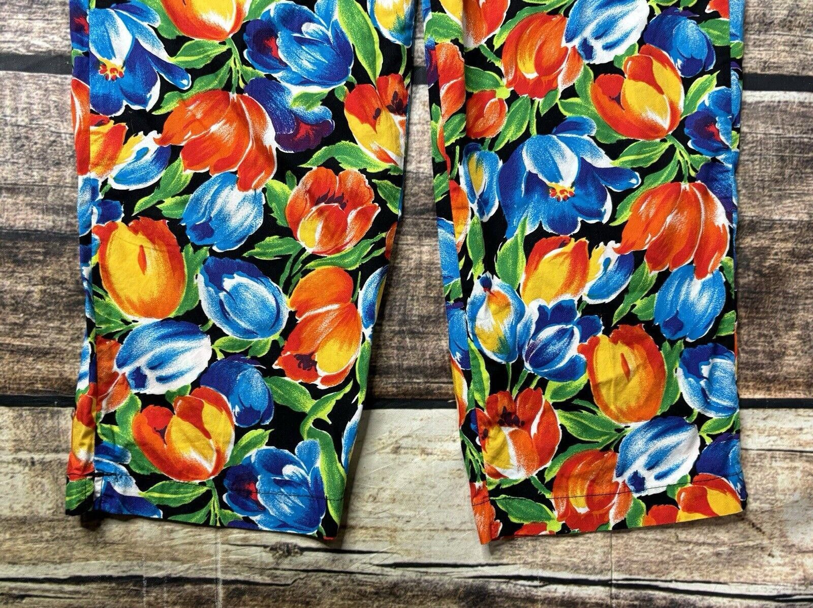 Gap VTG GAP Pants Womens 11/12 Floral Abstract Cotton Japan Made Size 34" / US 12 / IT 48 - 6 Thumbnail