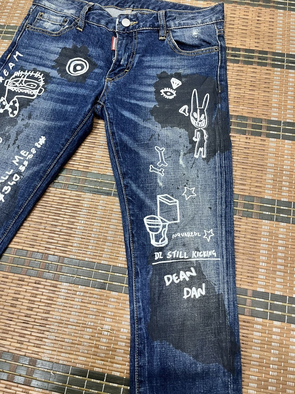 Dsquared2 Dsquared2 Painter Splash Slim Denim Size US 31 - 3 Thumbnail