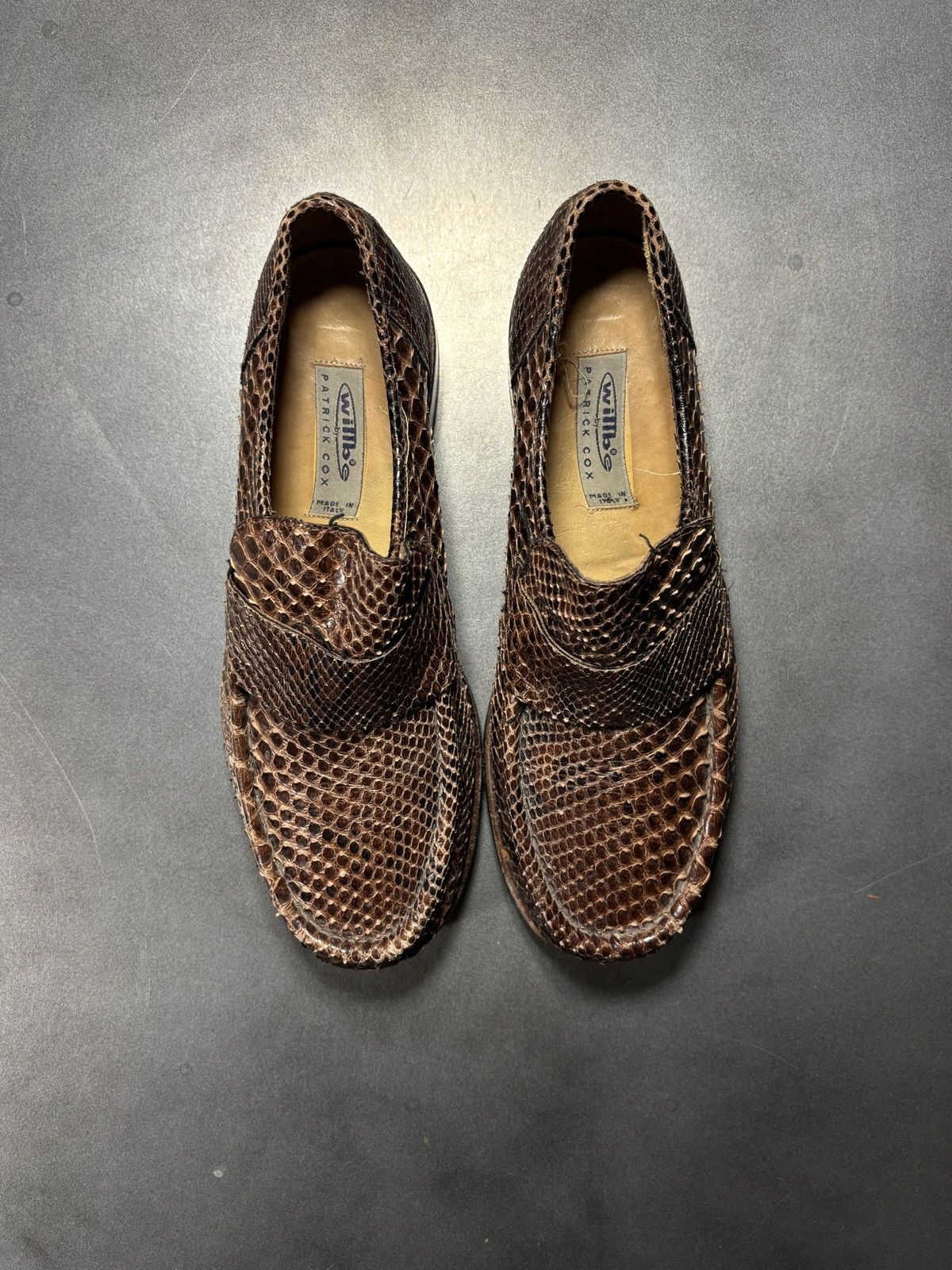 Vintage Vintage Snakeskin Loafers willbe Patrick Cox Italy Penny 90s Size US 8.5 / EU 41-42 - 5 Thumbnail