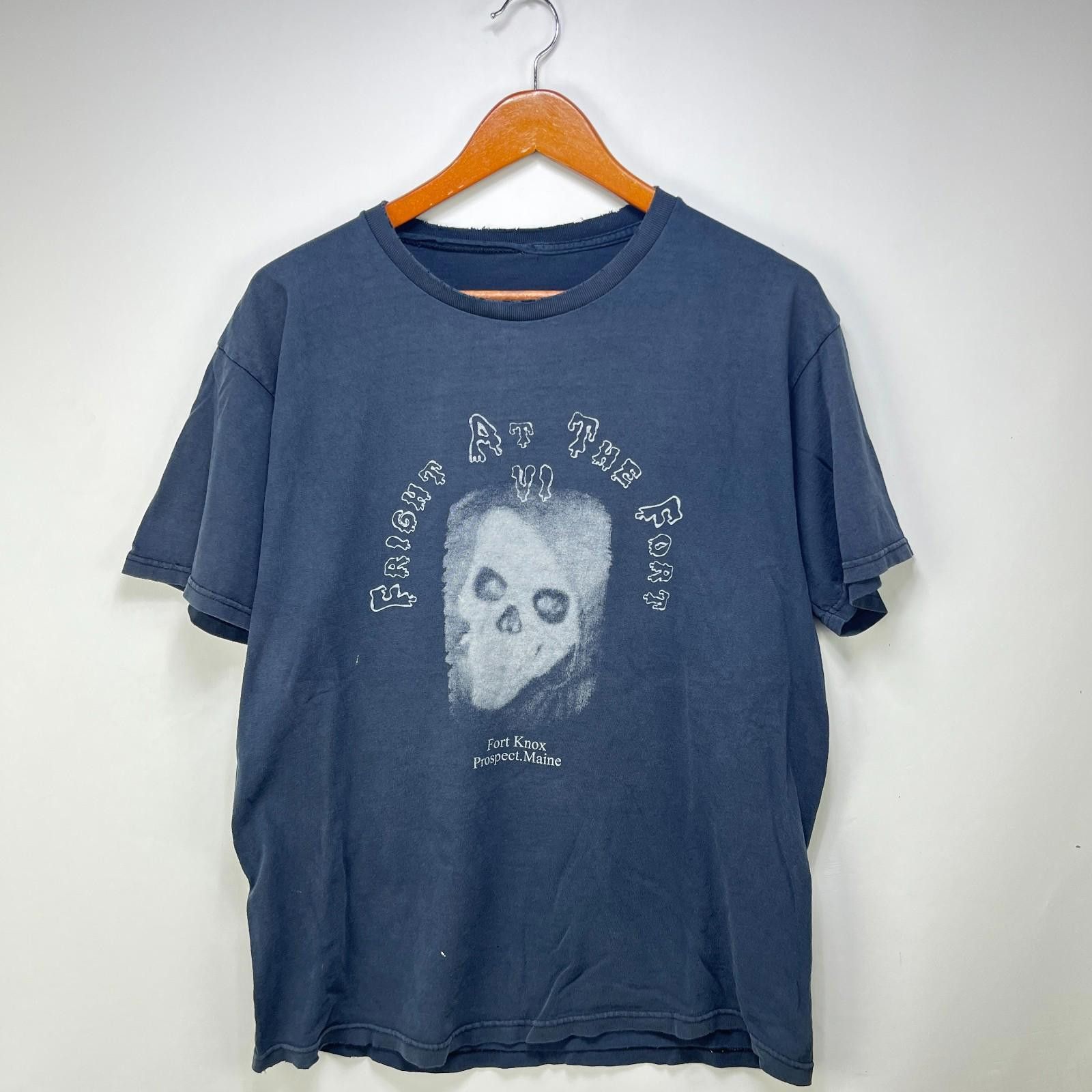 Jordan Brand Vintage 90s Sun Faded Black Skull Halloween T Shirt Large Size US L / EU 52-54 / 3 - 1 Thumbnail