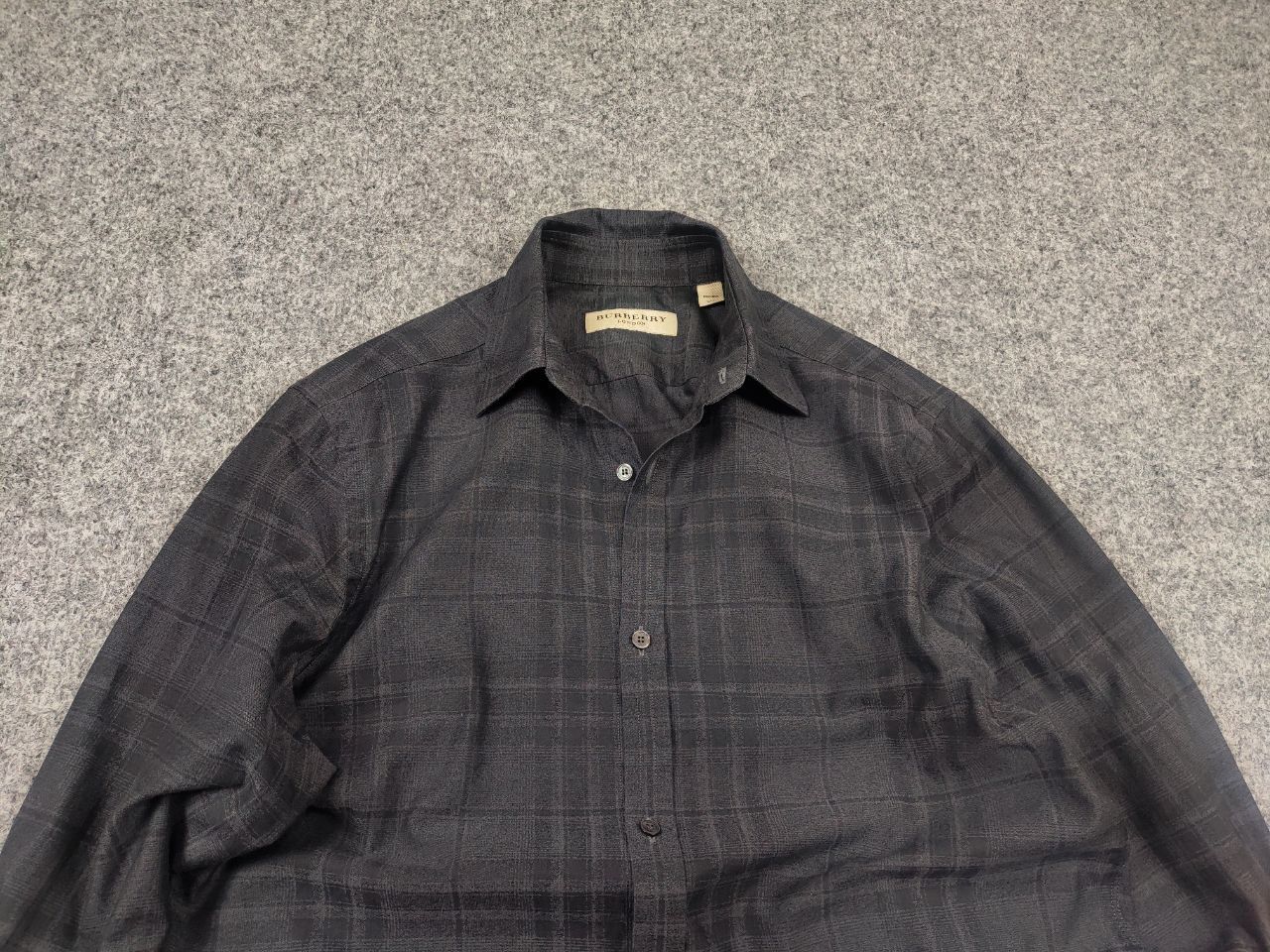 Burberry Burberry London Gray Nova Check Long Sleeve Button Shirt Size US S / EU 44-46 / 1 - 4 Thumbnail