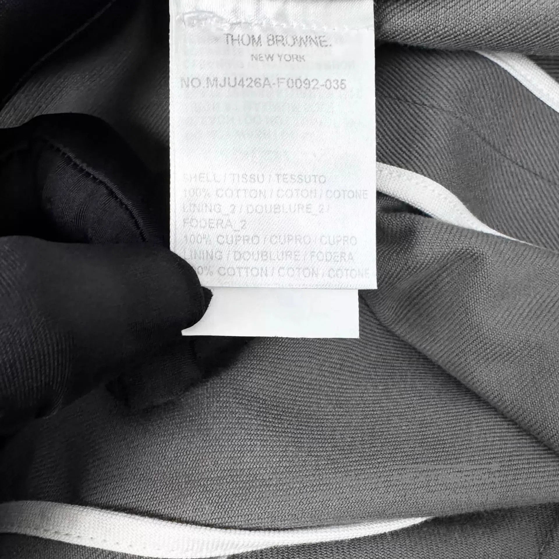 Thom Browne Gray Blazer with Striped Sleeves, Size L. Size US L / EU 52-54 / 3 - 6 Thumbnail