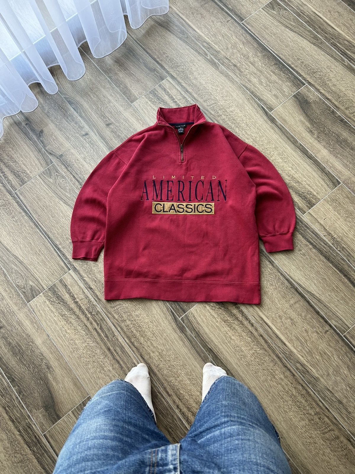 Vintage ⛔️Offer Me⛔️Vintage Limited American 1/4 zip sweatshirt mens Size US S / EU 44-46 / 1 - 1 Thumbnail