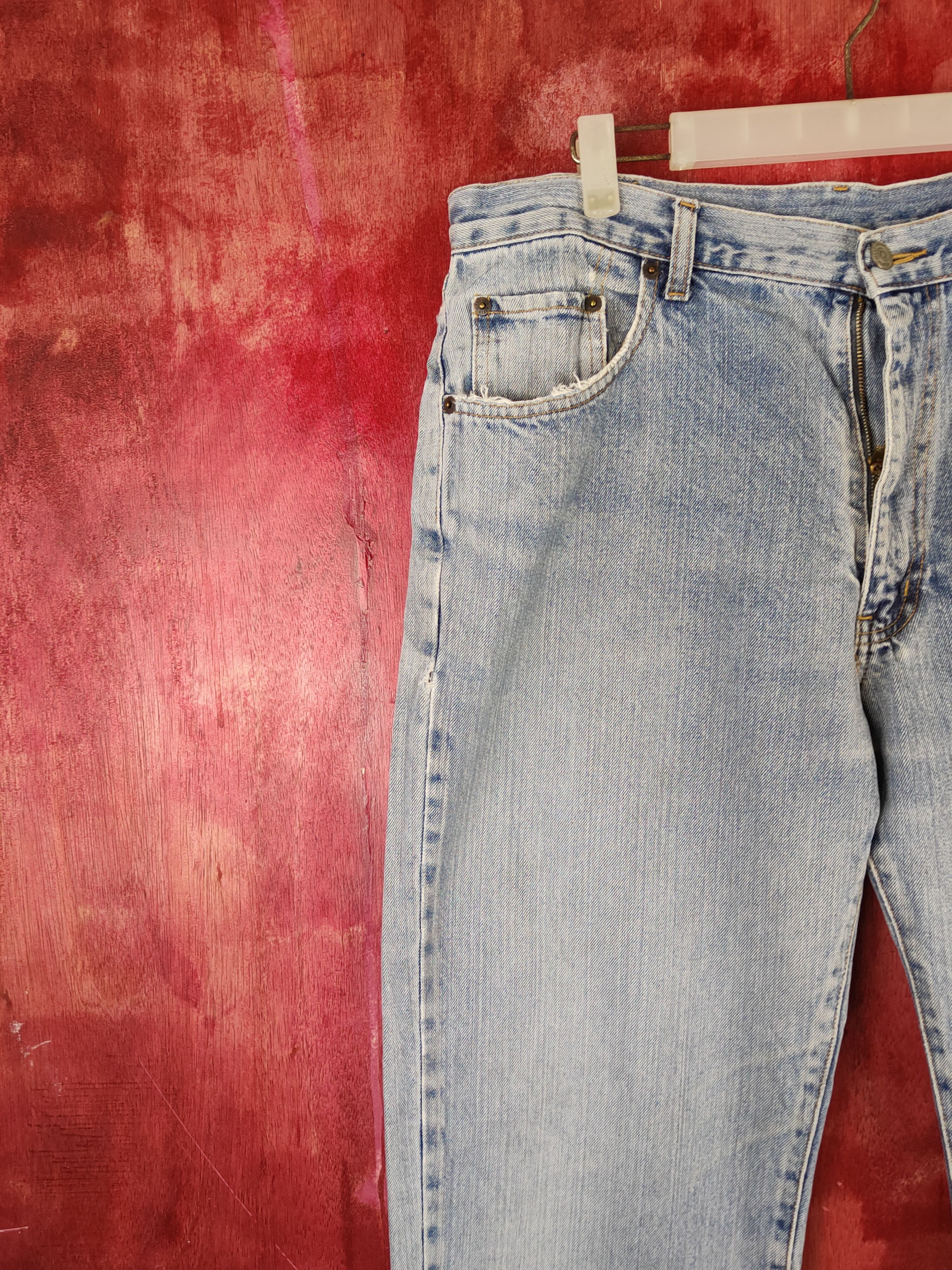 Japanese Brand Japanese Brand Blue Faded Distressed Ripped Jeans #S1697 Size US 34 / EU 50 - 3 Thumbnail
