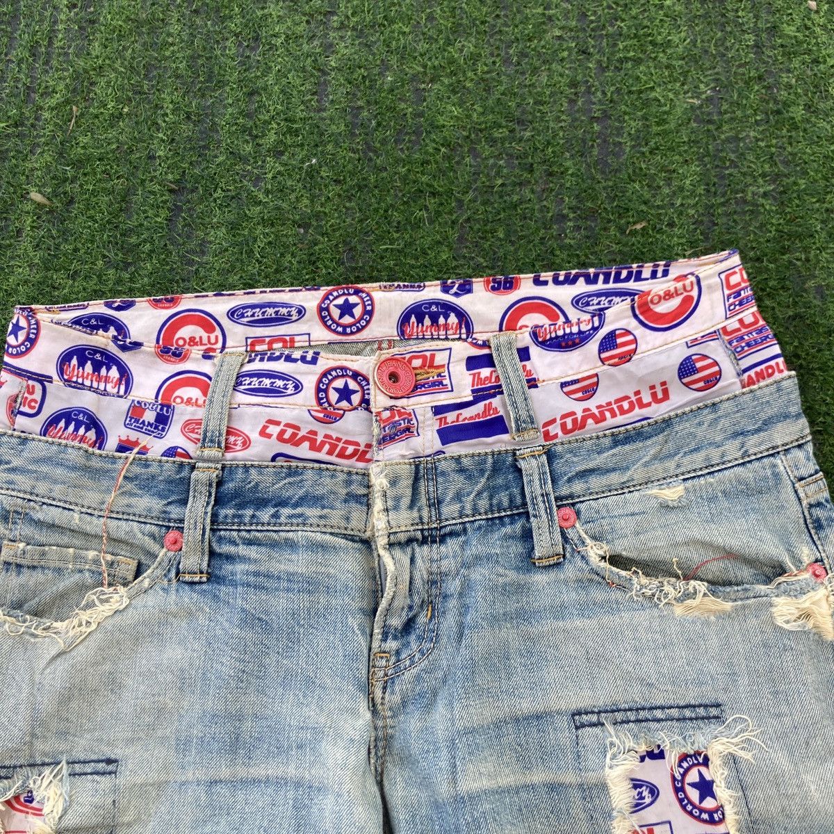 Hysteric Glamour CO & LU DISTRESSED JEANS Size US 35 - 7 Thumbnail