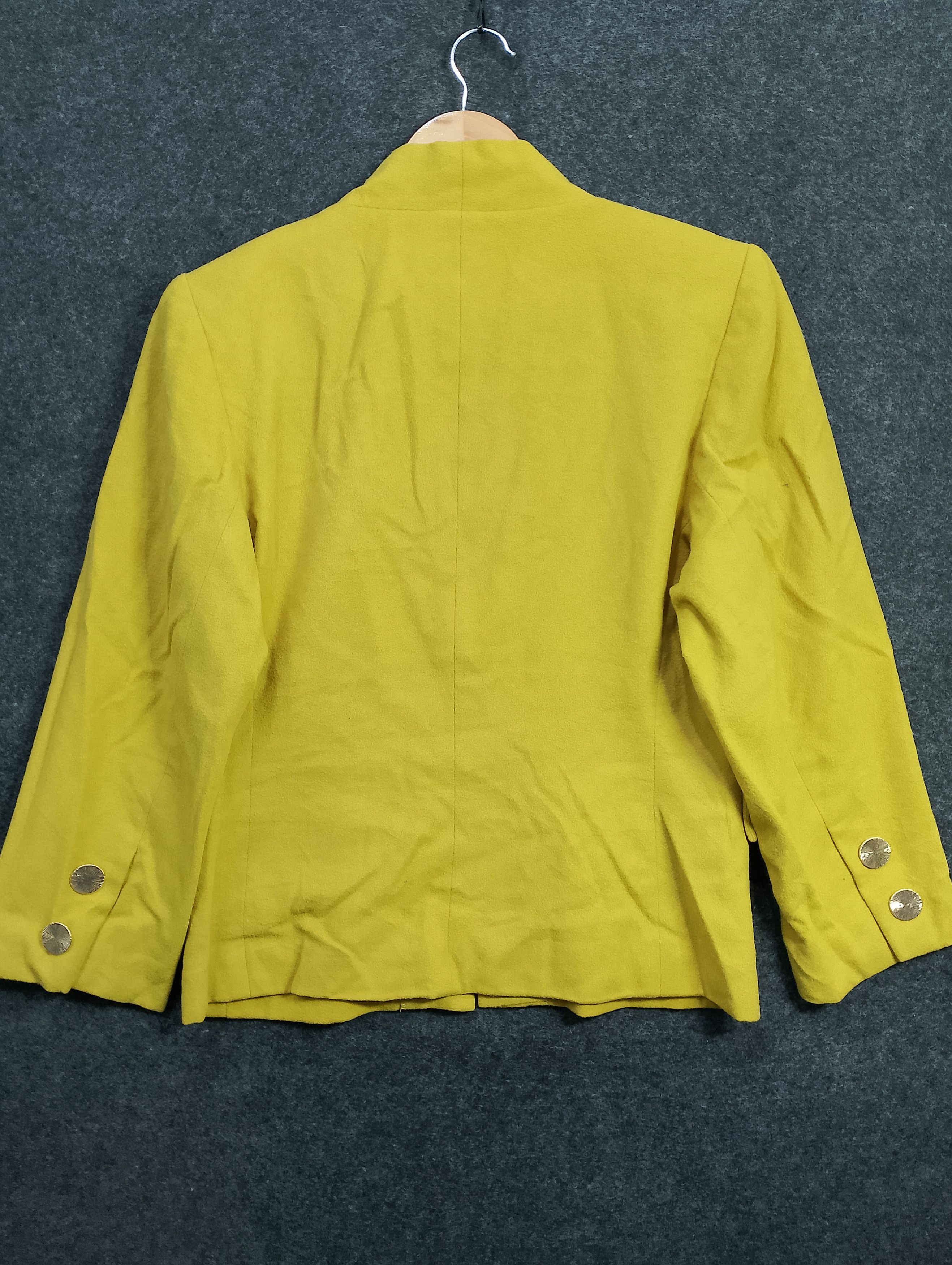 Yves Saint Laurent Vintage 90s Yves Saint Laurent Diffusion Femme Yellow Blazer Size M / US 6-8 / IT 42-44 - 2 Thumbnail