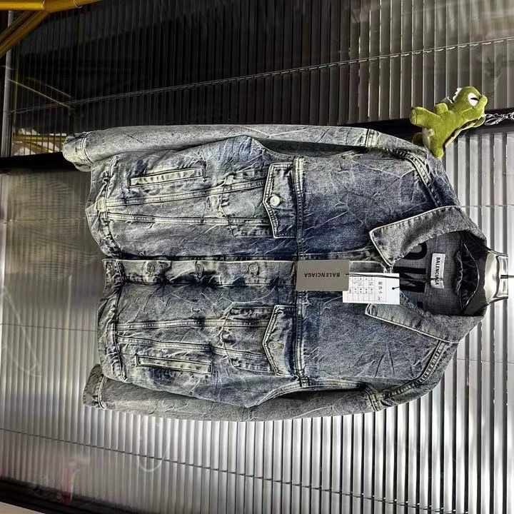 Balenciaga Denim Jacket Logo Embroidered