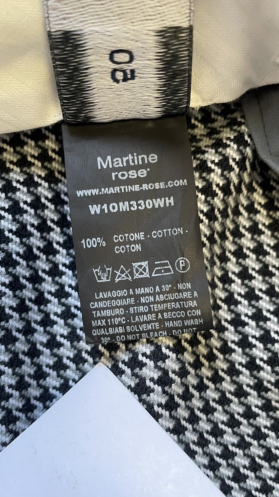 Martine Rose Houndstooth Check Cotton Panelled Trousers Size US 32 / EU 48 - 9 Thumbnail