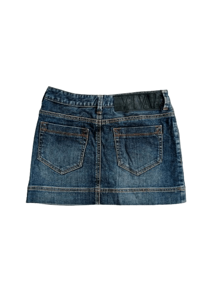 Japanese Brand VIVAYOU Mini SKIRT Blue Denim Japanese Brand Size 28" / US 6 / IT 42 - 2 Thumbnail