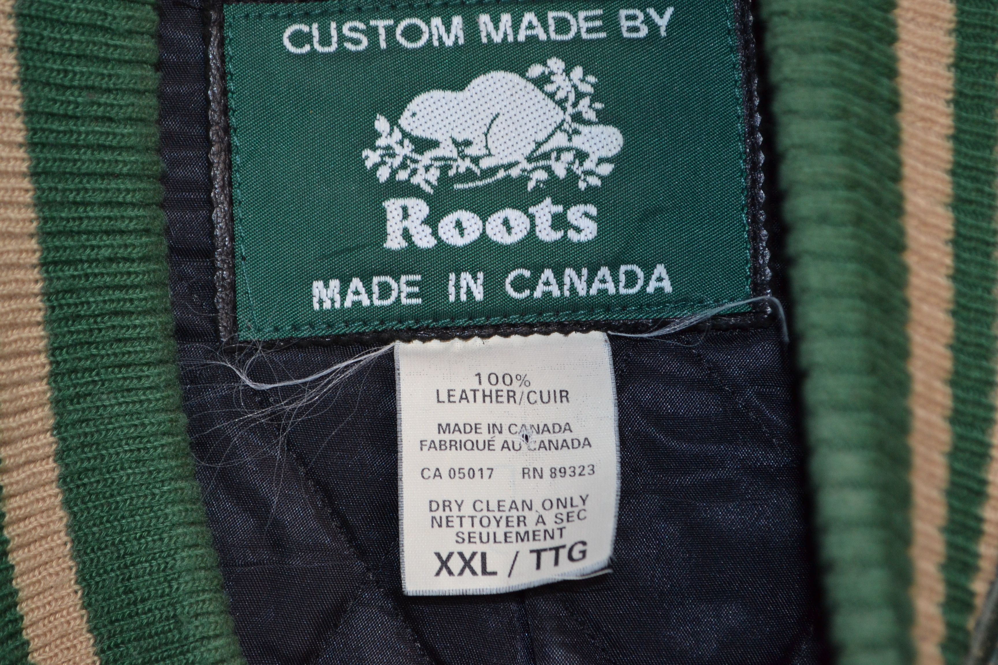 Roots Roots Vintage 90s Green Ford Build Tough Leather Varsity XXL Size US XXL / EU 58 / 5 - 6 Thumbnail