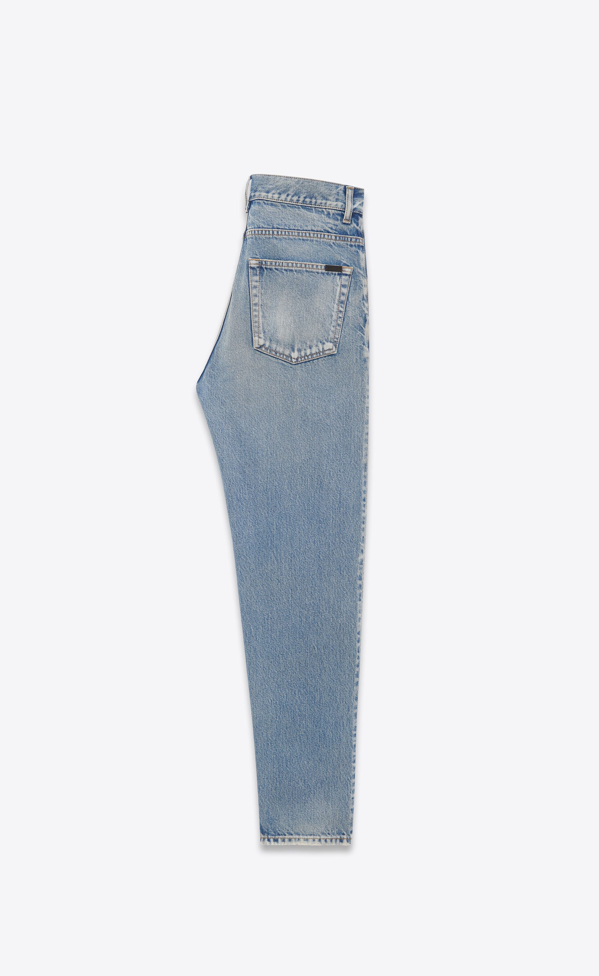 Saint Laurent Paris o1s1wg110125 751031 Cropped Jeans in Sunny Denim Sky Blue Size US 34 / EU 50 - 2 Thumbnail