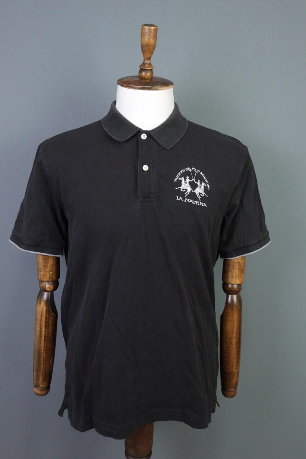 La Martina La Martina Polo Buenos Aires Black Polo Shirt XL Size US XL / EU 56 / 4 - 1 Thumbnail