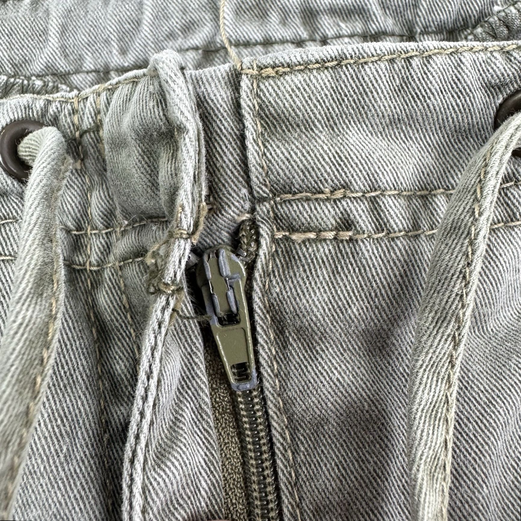 Vintage VINTAGE Fashion Bug Pants Womens 16 Casual Cargo Drawstring Pockets 80s Safari Grn Size 38" / US 16 / IT 52 - 3 Thumbnail