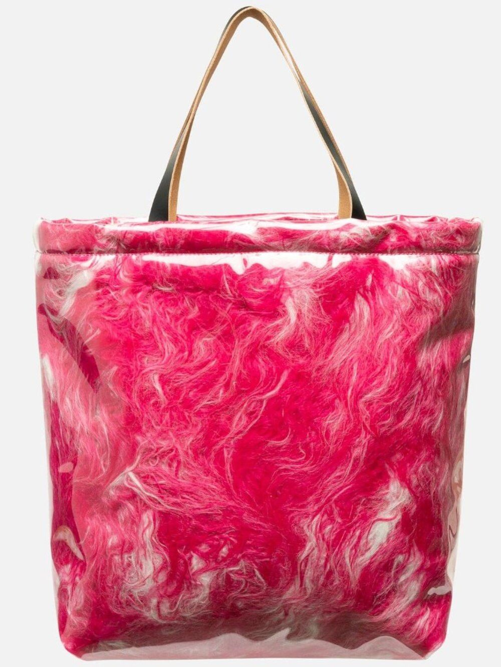 Marni Marni Women's Coated Faux Fur Tote Bag - Fuchsia Size ONE SIZE - 2 Thumbnail